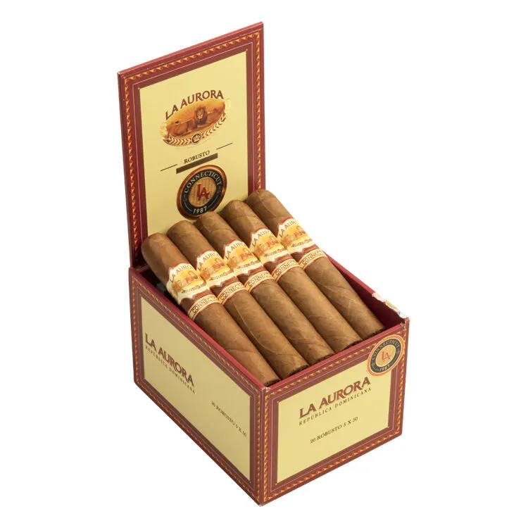 Tabachaze La Aurora 1987 Connecticut Robusto Cigar 5 x 50 1