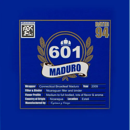 Tabachaze 601 Blue Label Maduro Prominente 5.50 x 56 3