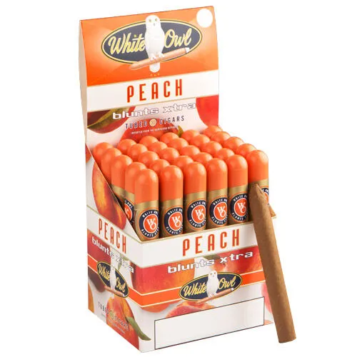 Tabachaze White Owl Blunts Xtra Peach Tobacco Wraps 5.31 x 40