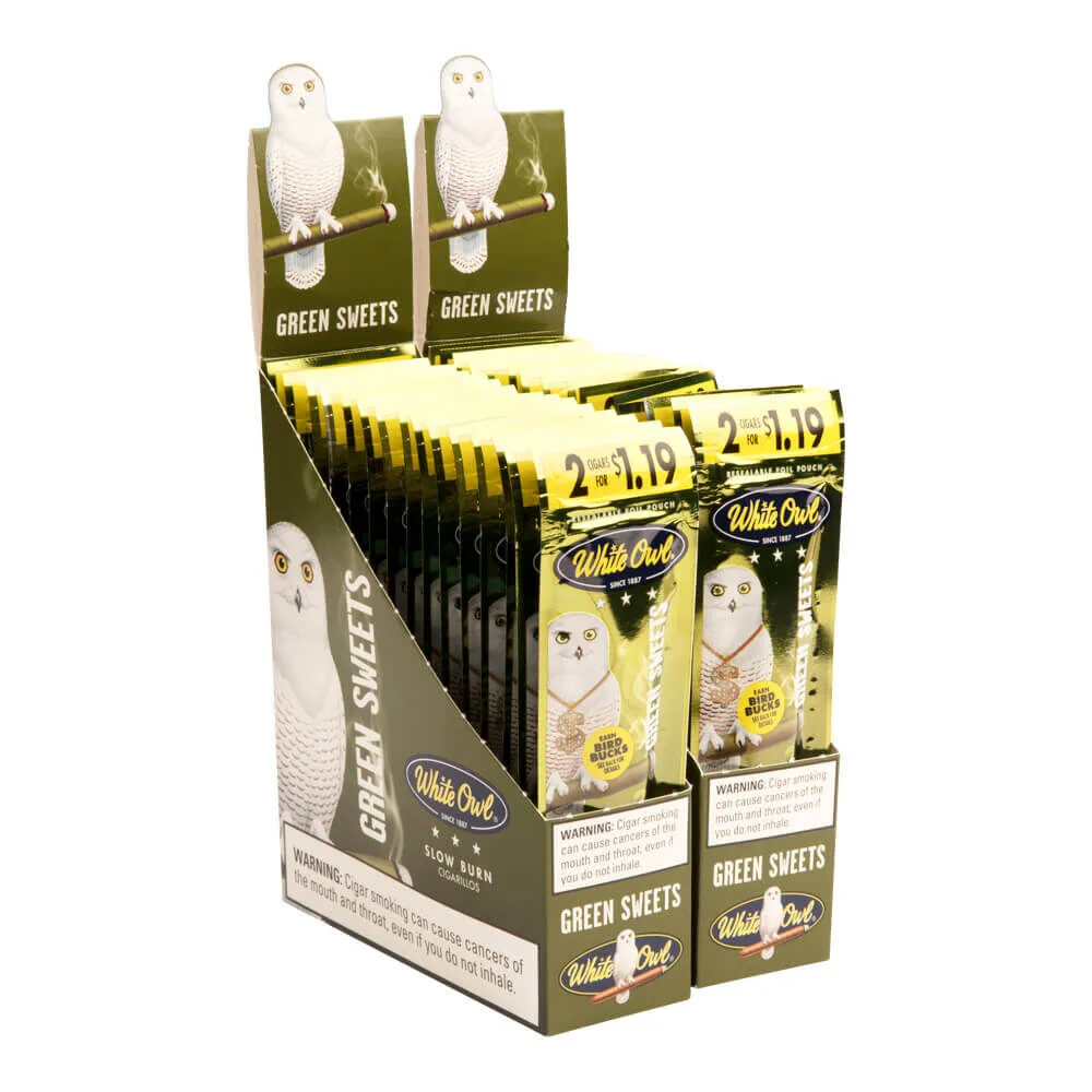 Tabachaze White Owl Cigarillos Green Sweets 4.37 x 28