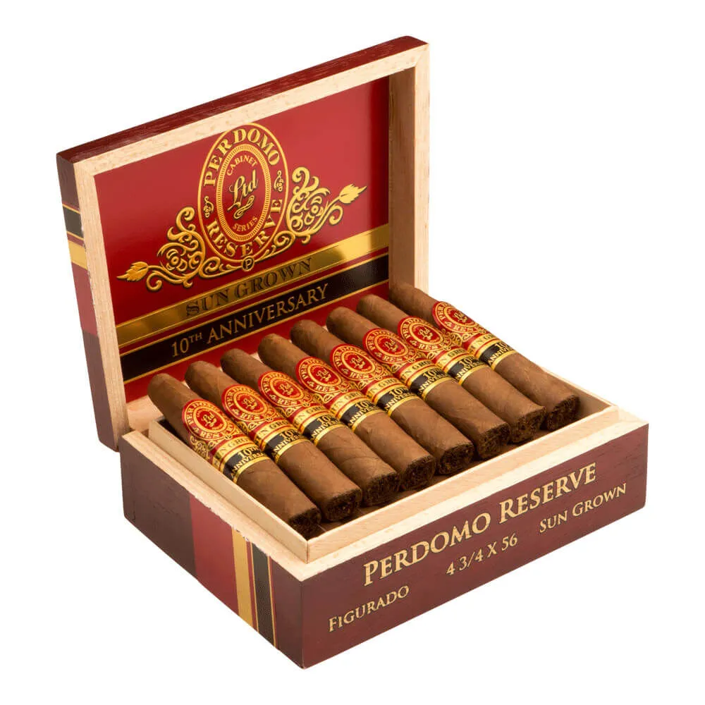 Tabachaze Perdomo Reserve 10th Anniversary Box Pressed Sun Grown Figurado 4.75 x 56 1