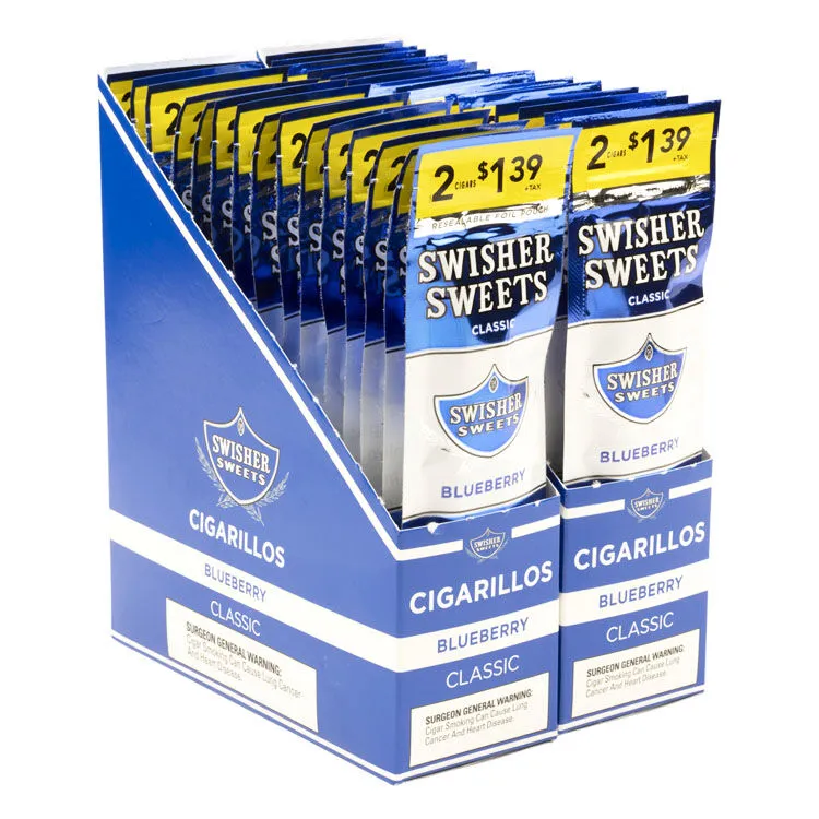 Tabachaze Swisher Sweets Blueberry Cigarillos 4 x 30 Count