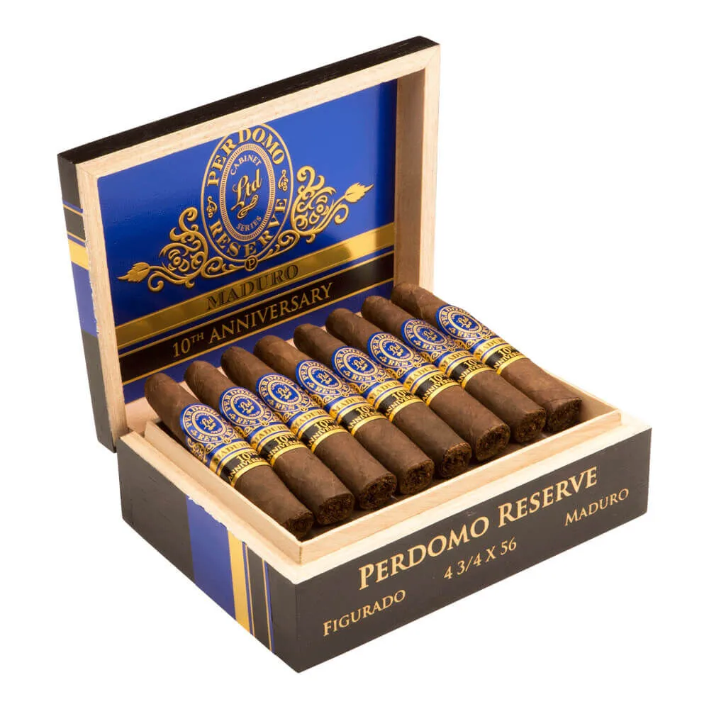 Tabachaze Perdomo Reserve 10th Anniversary Box Pressed Maduro Figurado 4.75 x 56 1