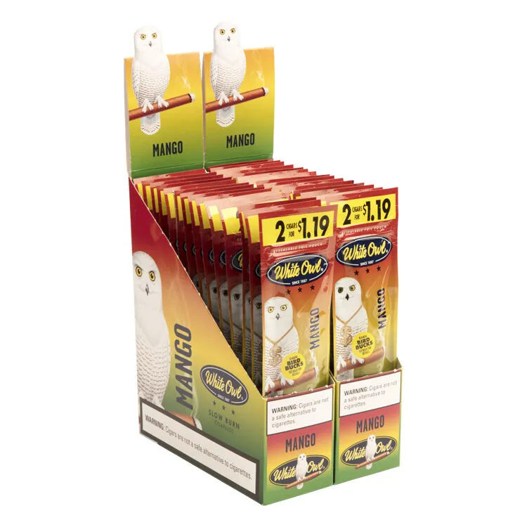 Tabachaze White Owl Mango Cigarillos Natural Leaf Wrapper 4.37 x 28