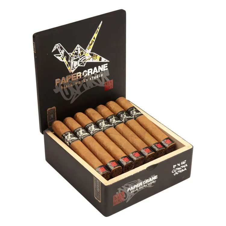 Tabachaze Black Works Studio Paper Crane Corona Gorda 5 x 46 1